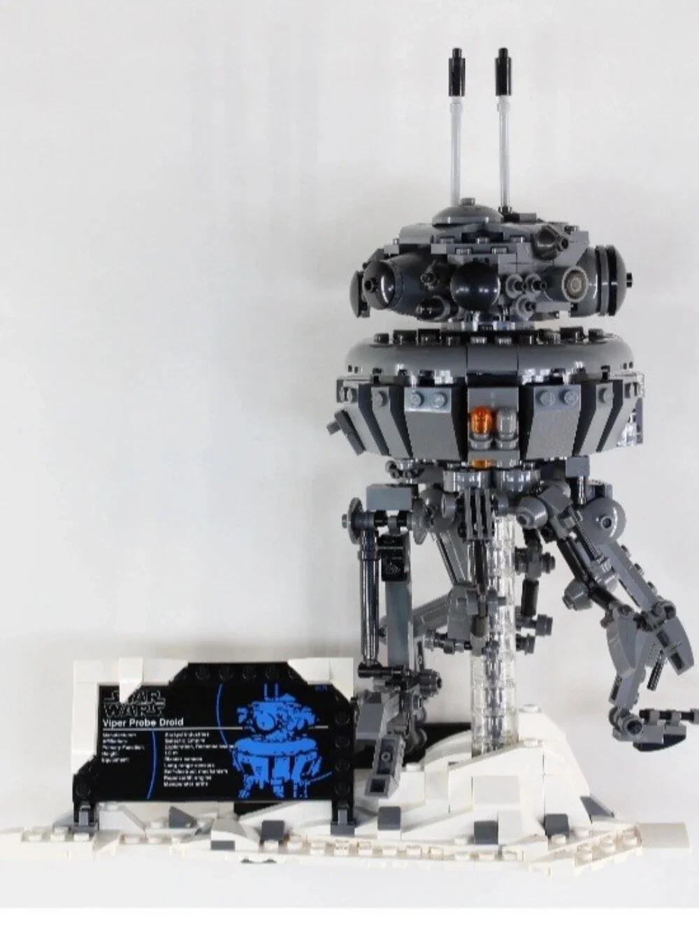 LEGO Star Wars Darth Vader Helmet And Viper Probe Put Together Mostly